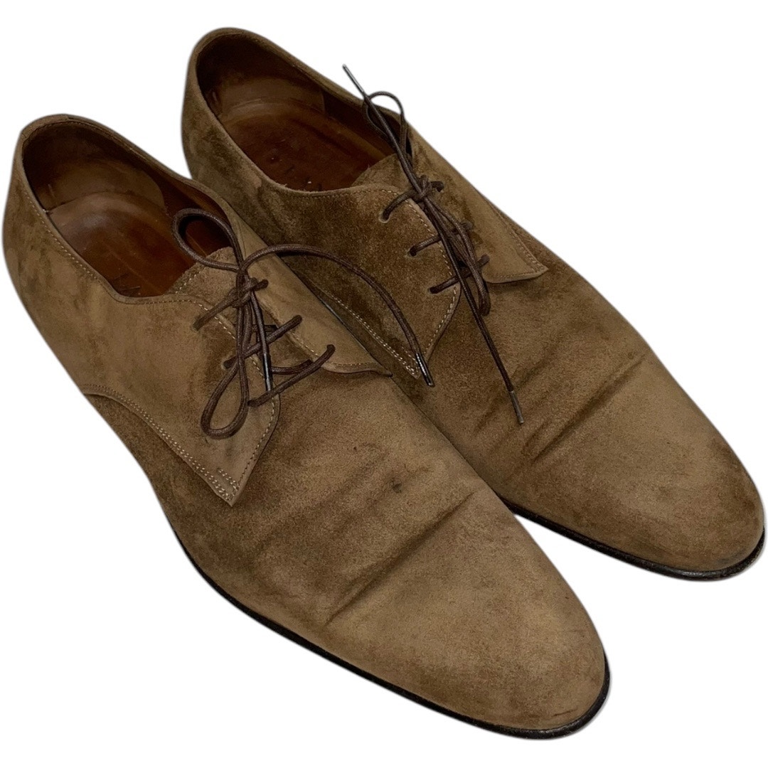Lanvin Paris Brown Suede Leather Derby Shoes Size: UK 9.5 US 10.5