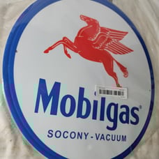 VINTAGE Mobilgas COMPANY SIGN PUMP PLATE GAS STATION OIL Apart14