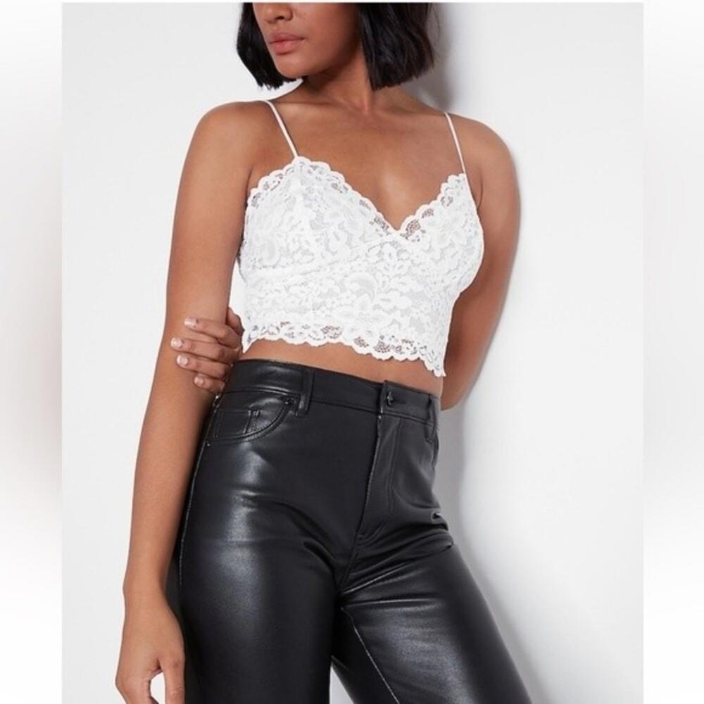 Express Allover Lace Cropped Cami