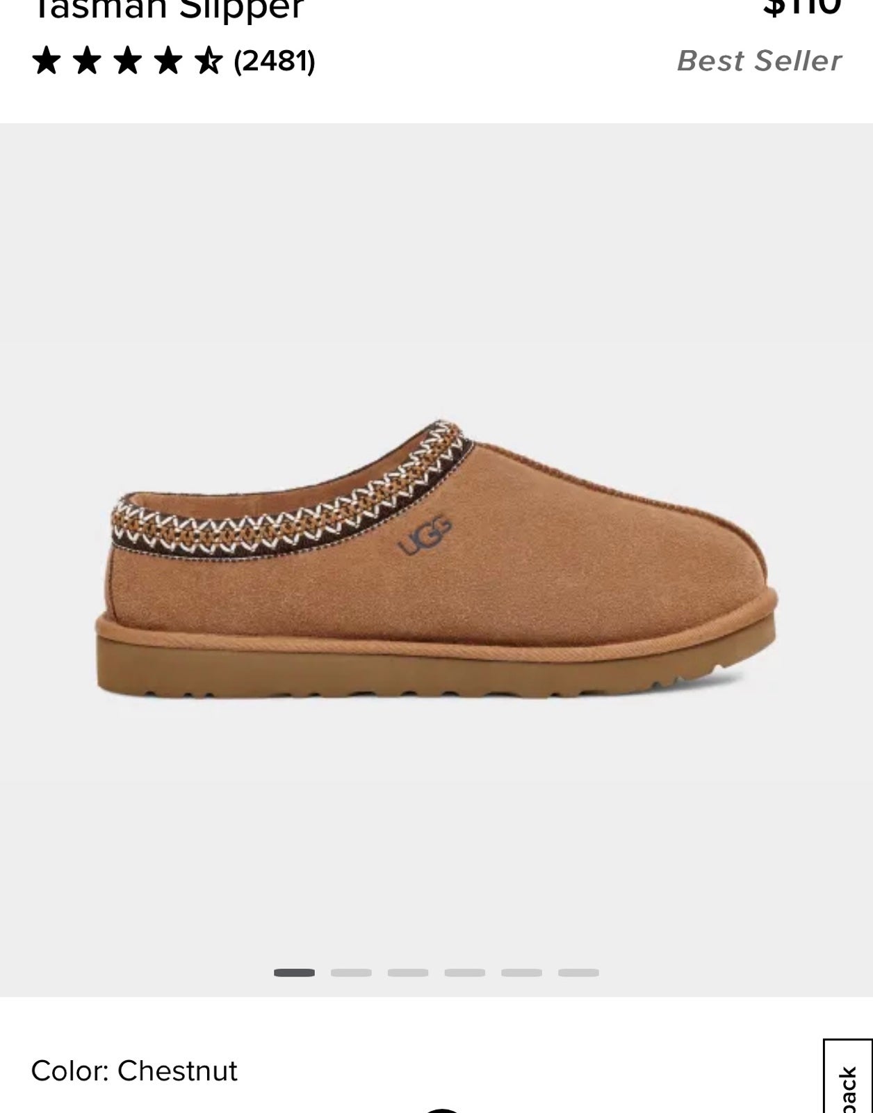 UGG Tasman Slipper Chestnut Winter 5950-CHE Mens