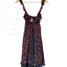 Vintage One of a Kind Some Odd Rubies Babydoll Midi Patterned Dress Size Small