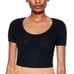 Alice + Olivia Scoop Neck Crop Sweater Black Small