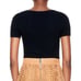 Alice + Olivia Scoop Neck Crop Sweater Black Small