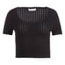 Alice + Olivia Scoop Neck Crop Sweater Black Small