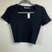 Alice + Olivia Scoop Neck Crop Sweater Black Small