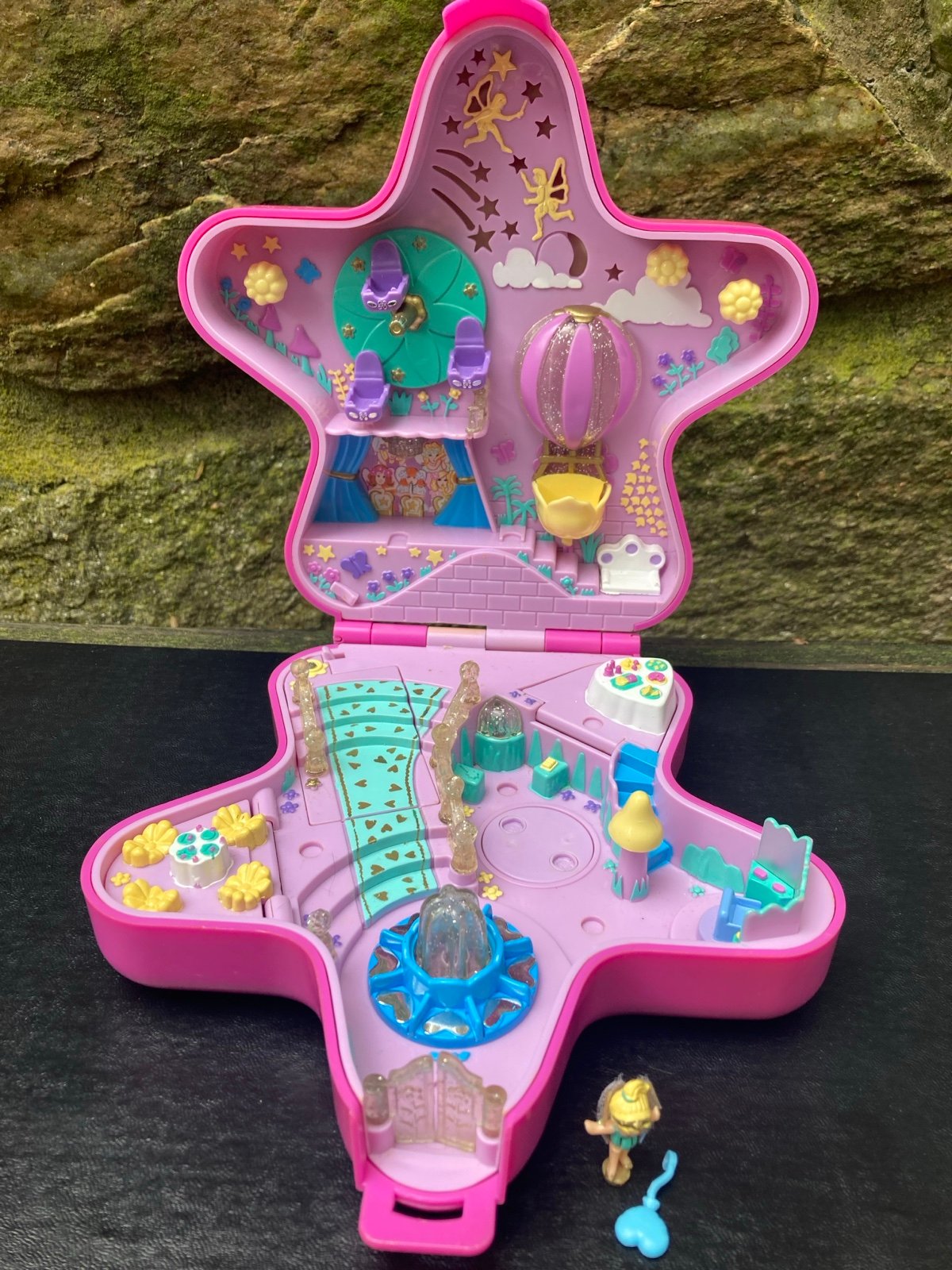 Vintage 1993 Polly Pocket Light Up Fairy Wonderland Bluebird Playset WORKS!