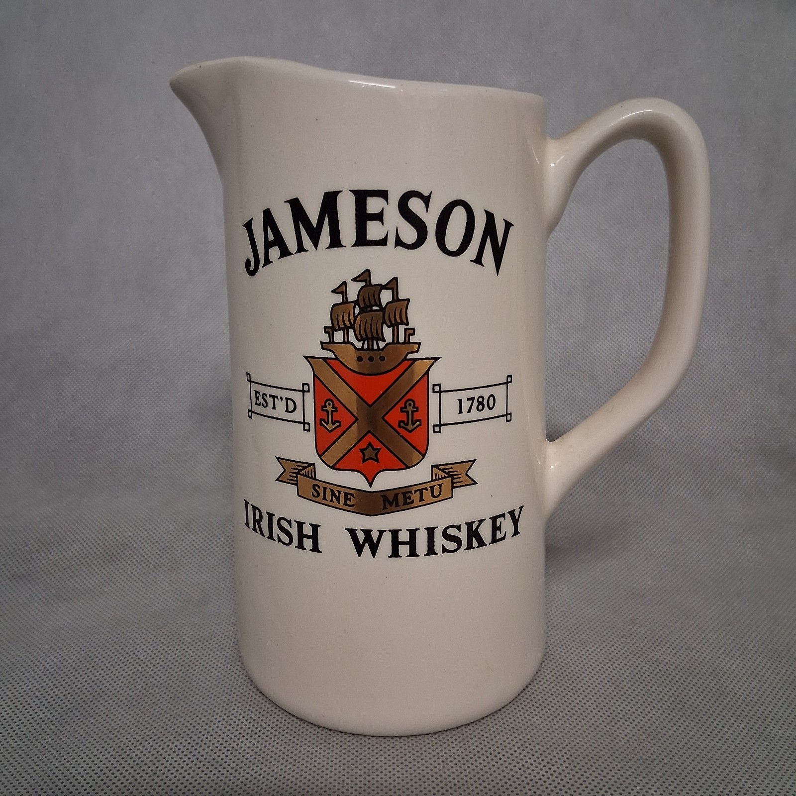 Jameson Whiskey Ceramic Water Pitcher Carrigdhoun Pottery Ireland
