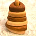Wooden stacking toy in triangle shape, l