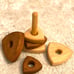 Wooden stacking toy in triangle shape, l