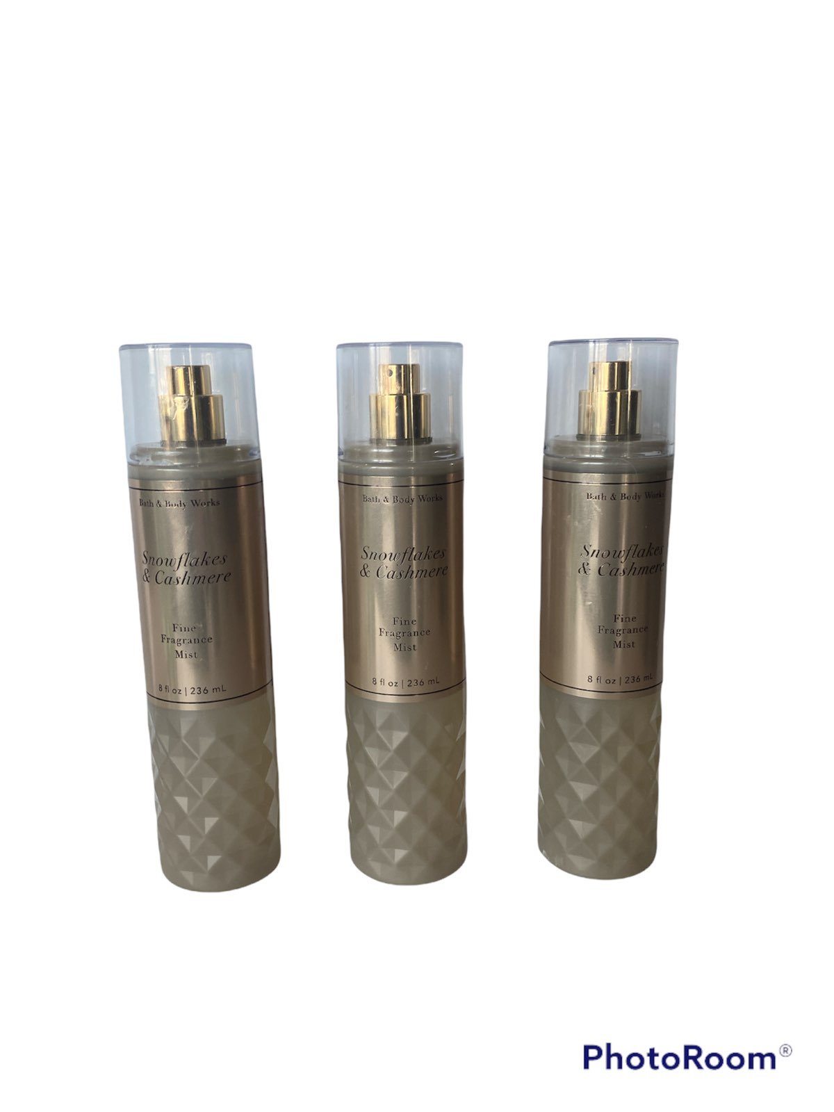 Bath & Body Works Snowflakes & Cashmere (Vanilla) Fine Fragrance Mist x3