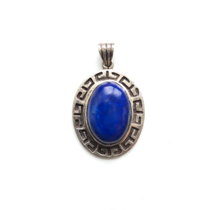 Vintage Silver Lapis Lazuli Pendant