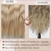 Human hair blend ombre blonde wig with bang.