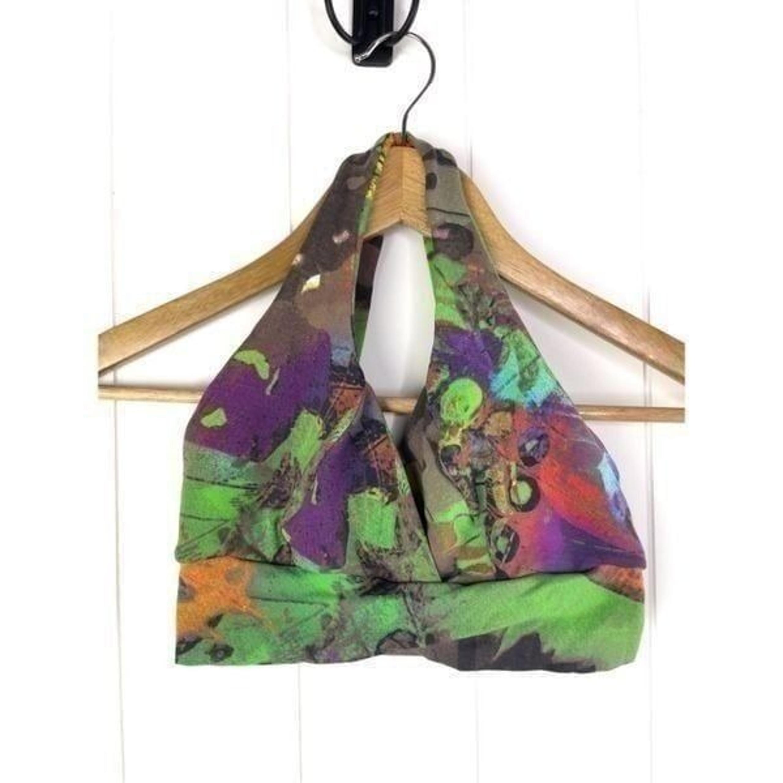 Blue Fish Quirky Hippie Halter Sports Bra Size M/L