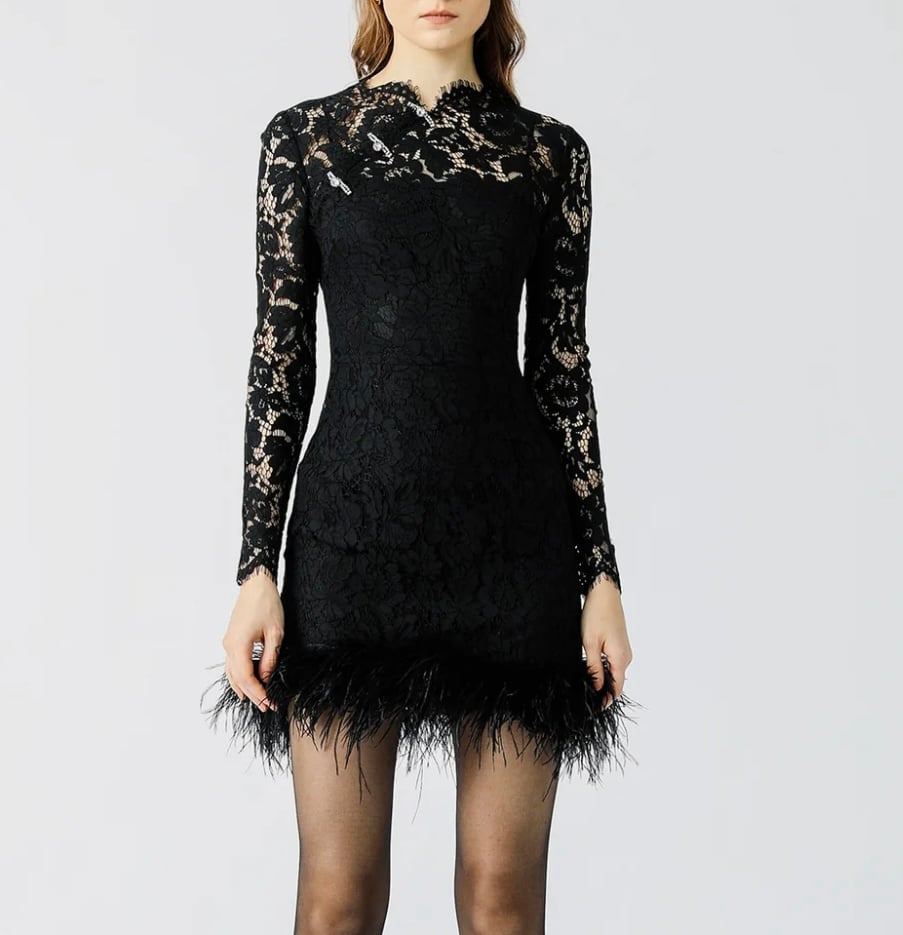 Sau Lee MARA LACE MINI DRESS
