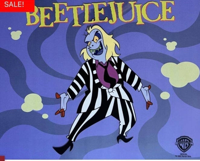 Warner Bros BEETLEJUICE Limited Edition Sericel Animation Art HALLOWEEN HOLIDAY