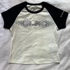 Chrome Hearts Black and White Baby Tee