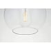 Elegant Lighting Baxter 1 Light Brass Flush Mount with Clear Glass