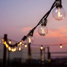 50ft Indoor Outdoor String Light with 52pcs LED Globe Bulbs for Patio Yard Party