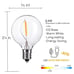 50ft Indoor Outdoor String Light with 52pcs LED Globe Bulbs for Patio Yard Party