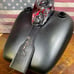 Skeleton Harley Davidson Leather Engraved Retro Split Tank Gap Cover Gas Tank