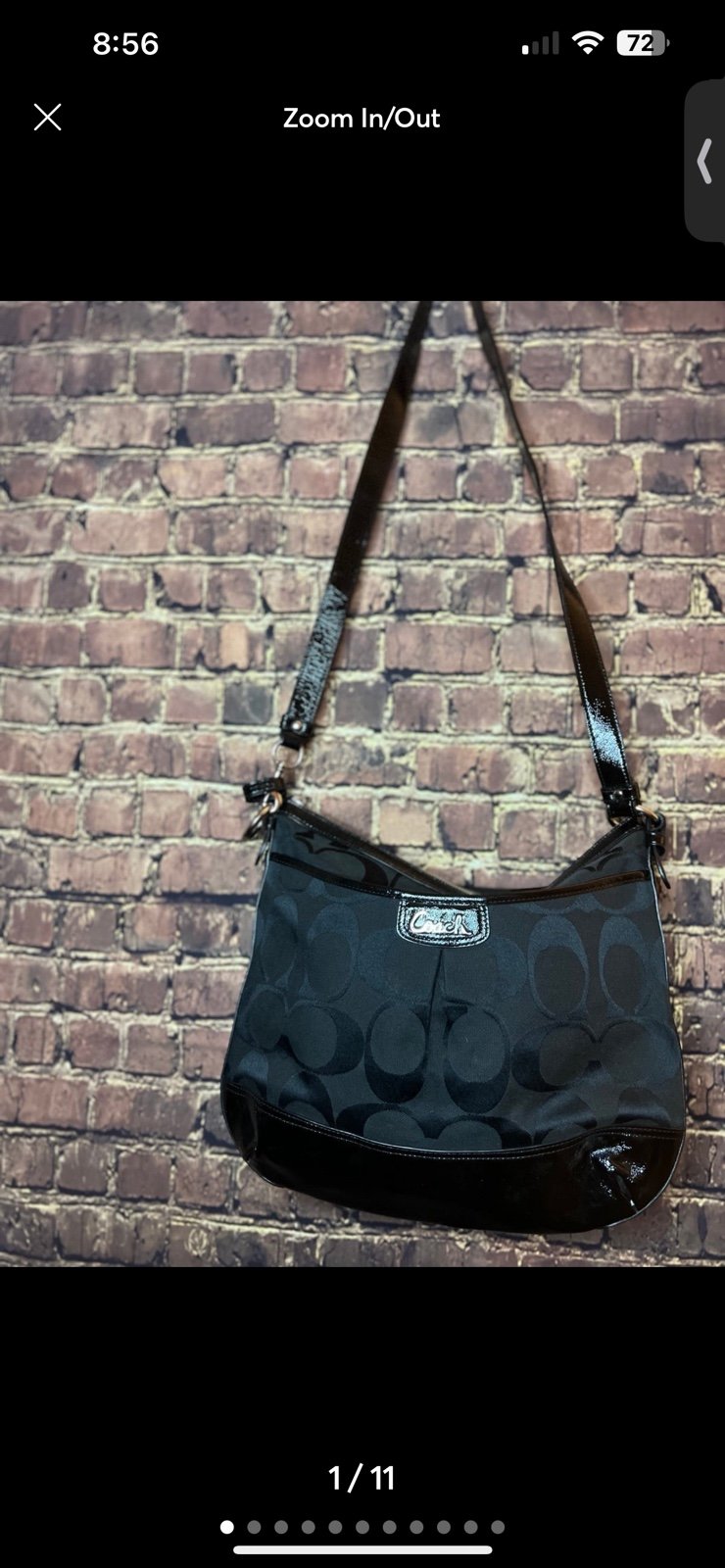 Coach crossbody purse black signature