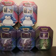 Pokemon knockout Tins snorlax darkrai mimikyu lot