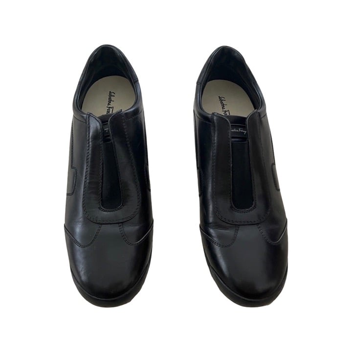 Salvatore Ferragamo black classic men slip on shoes size 10.5