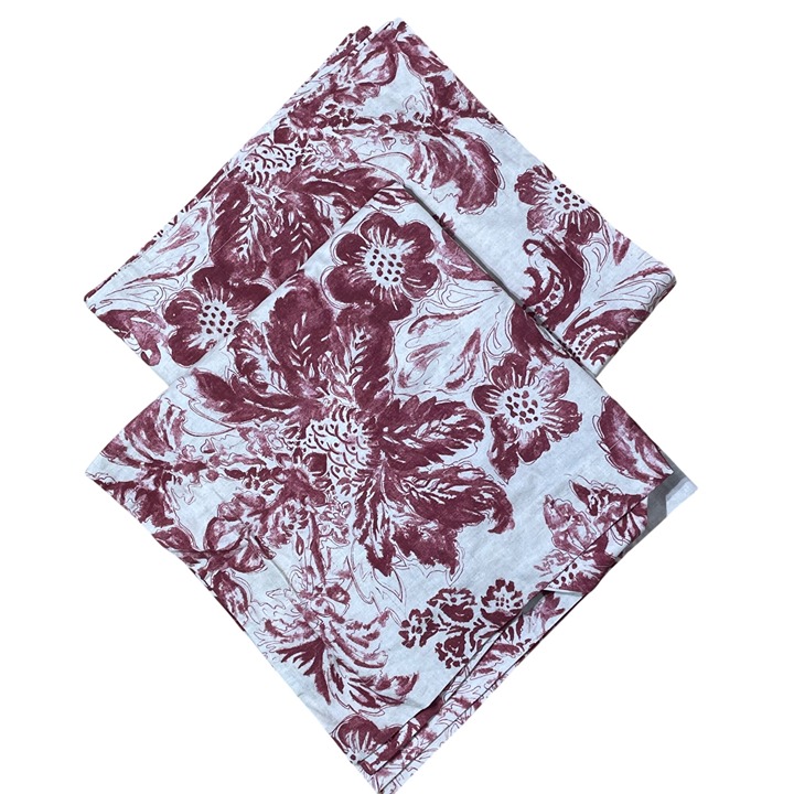 Pottery Barn Organic Cotton Euro Sham Cover Set of 2 26 x 26 Floral