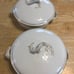 Antique Haviland & Company Limoges Gold Covered Serving Dishes Set of 2