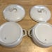 Antique Haviland & Company Limoges Gold Covered Serving Dishes Set of 2