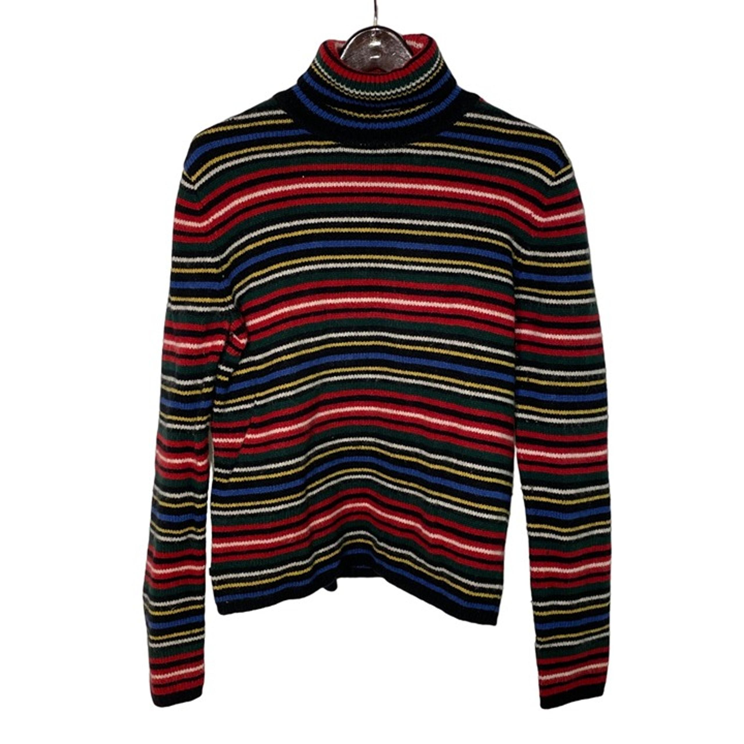 Ralph Ralph Lauren Vintage Striped Wool & Angora Turtleneck Sweater Sz LG