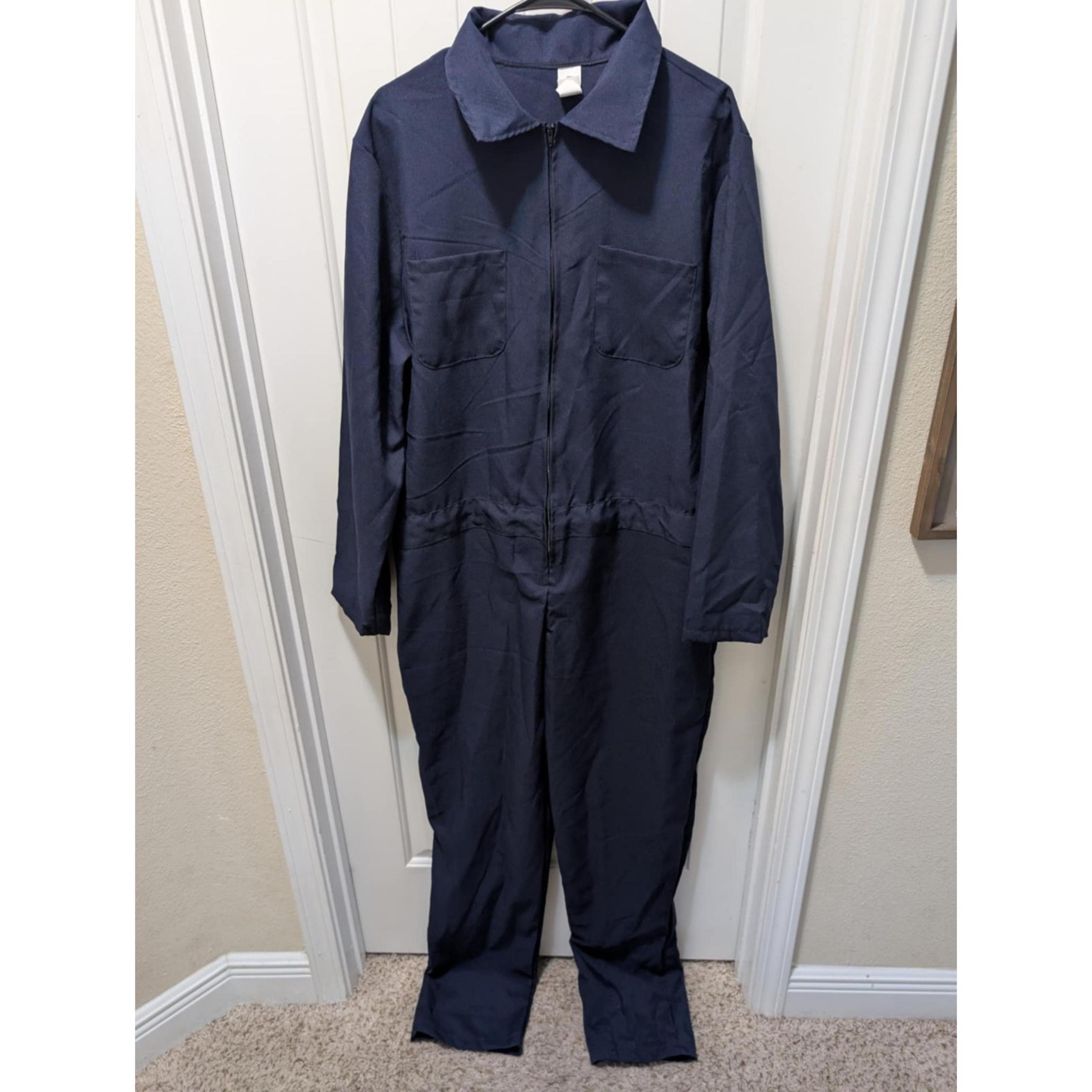 Vtg Mechanic Jumpsuit Coveralls Blue Men's L/XL Michael Myers Halloween Costume