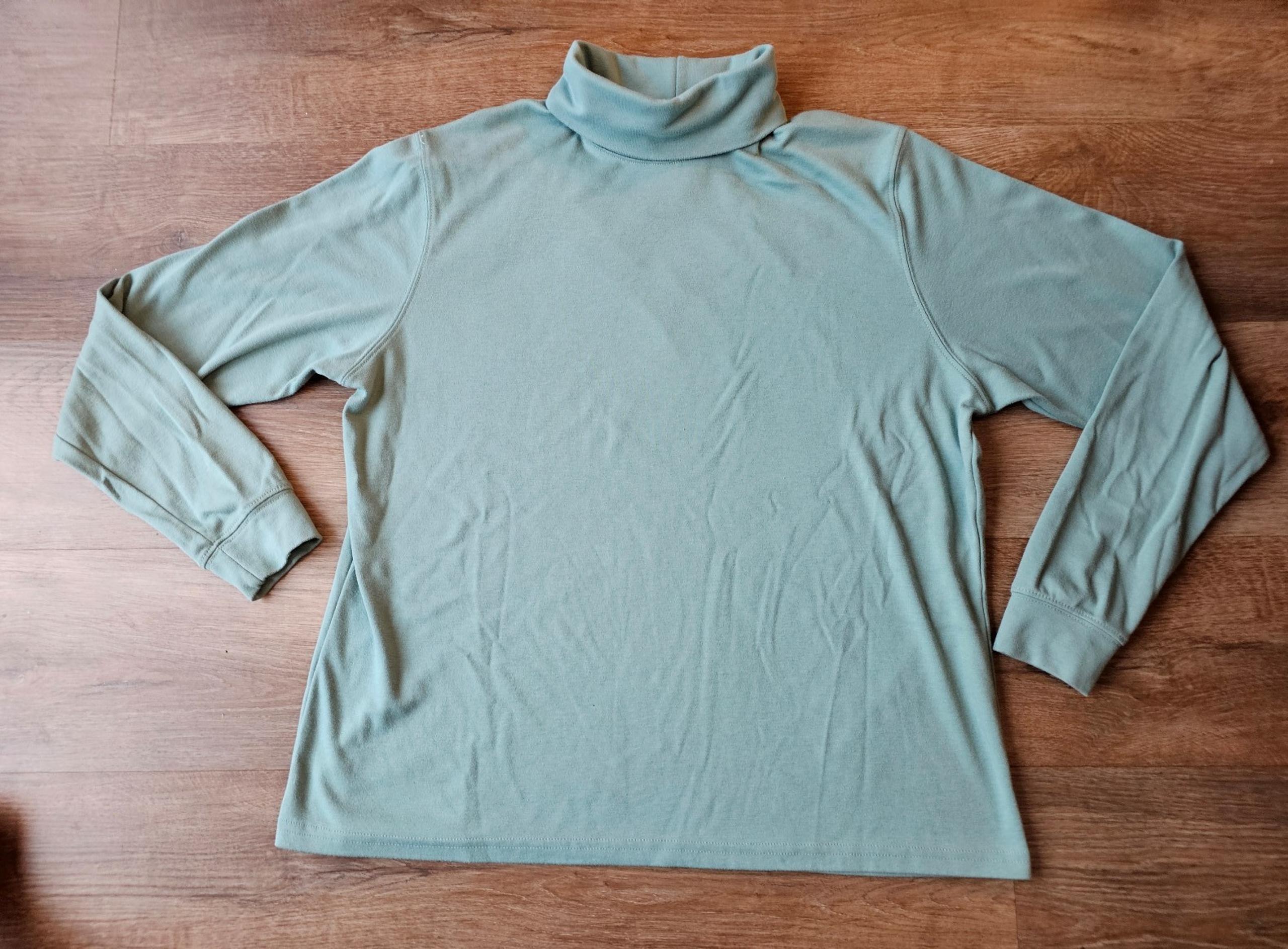 Vintage L.L. Bean Light Blue Turtleneck Long Sleeve Shirt Womens size XL LL Bean
