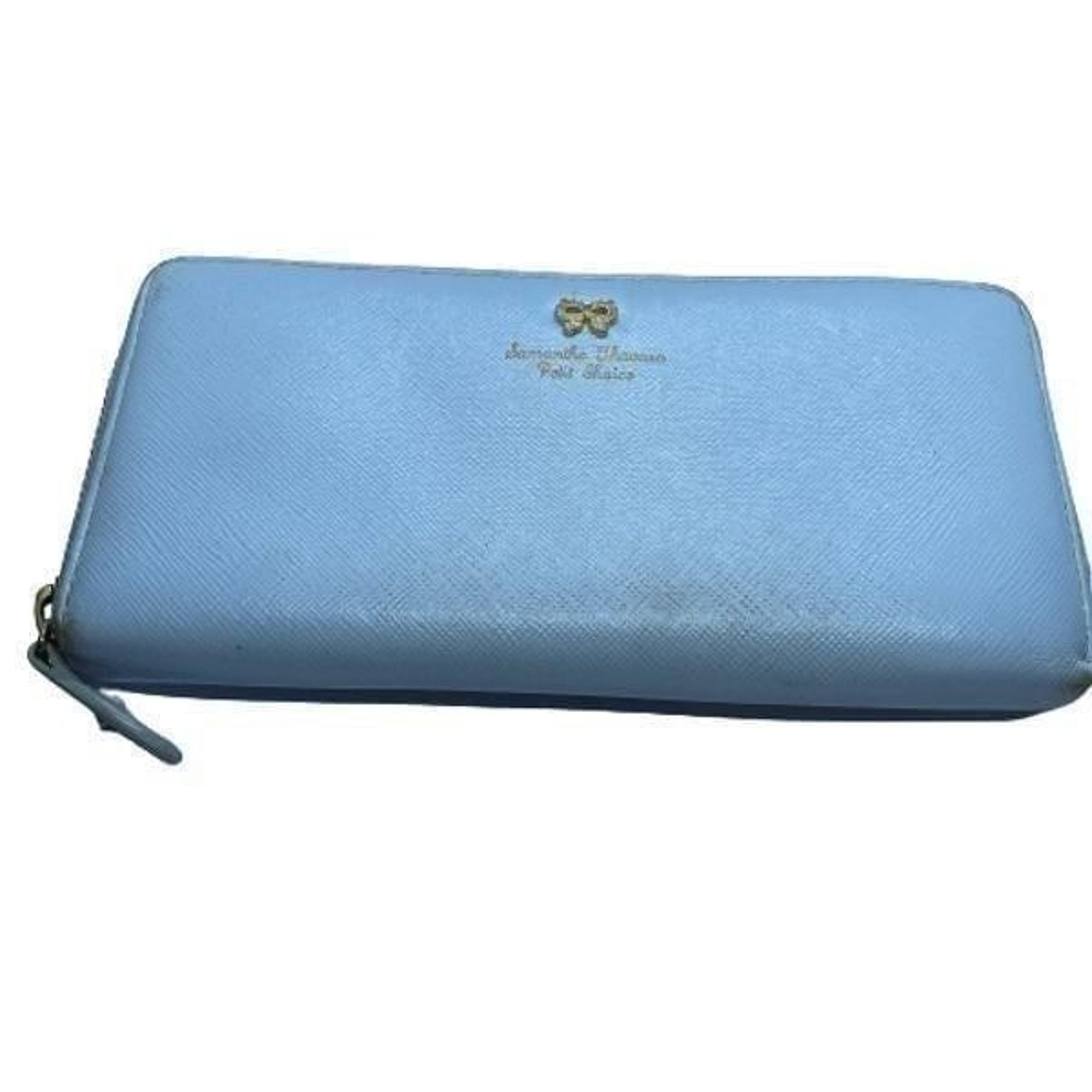 Samantha Thavasa Petit Choice Pale Blue Zip Around Clutch Wallet