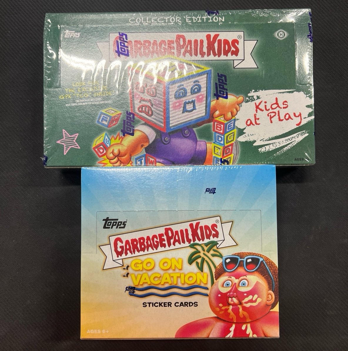 BUNDLE Garbage Pail Kids Kids at Play Hobby Box & Go On Vacation Box