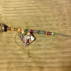 CHARMS-- Murano Hand Blown Glass- Crystal- Silver