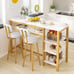 Furniture Kitchen Bar Height Table and Chairs for 2, 5-Tier Compact Dining Room
