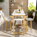 Furniture Kitchen Bar Height Table and Chairs for 2, 5-Tier Compact Dining Room