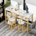 Furniture Kitchen Bar Height Table and Chairs for 2, 5-Tier Compact Dining Room