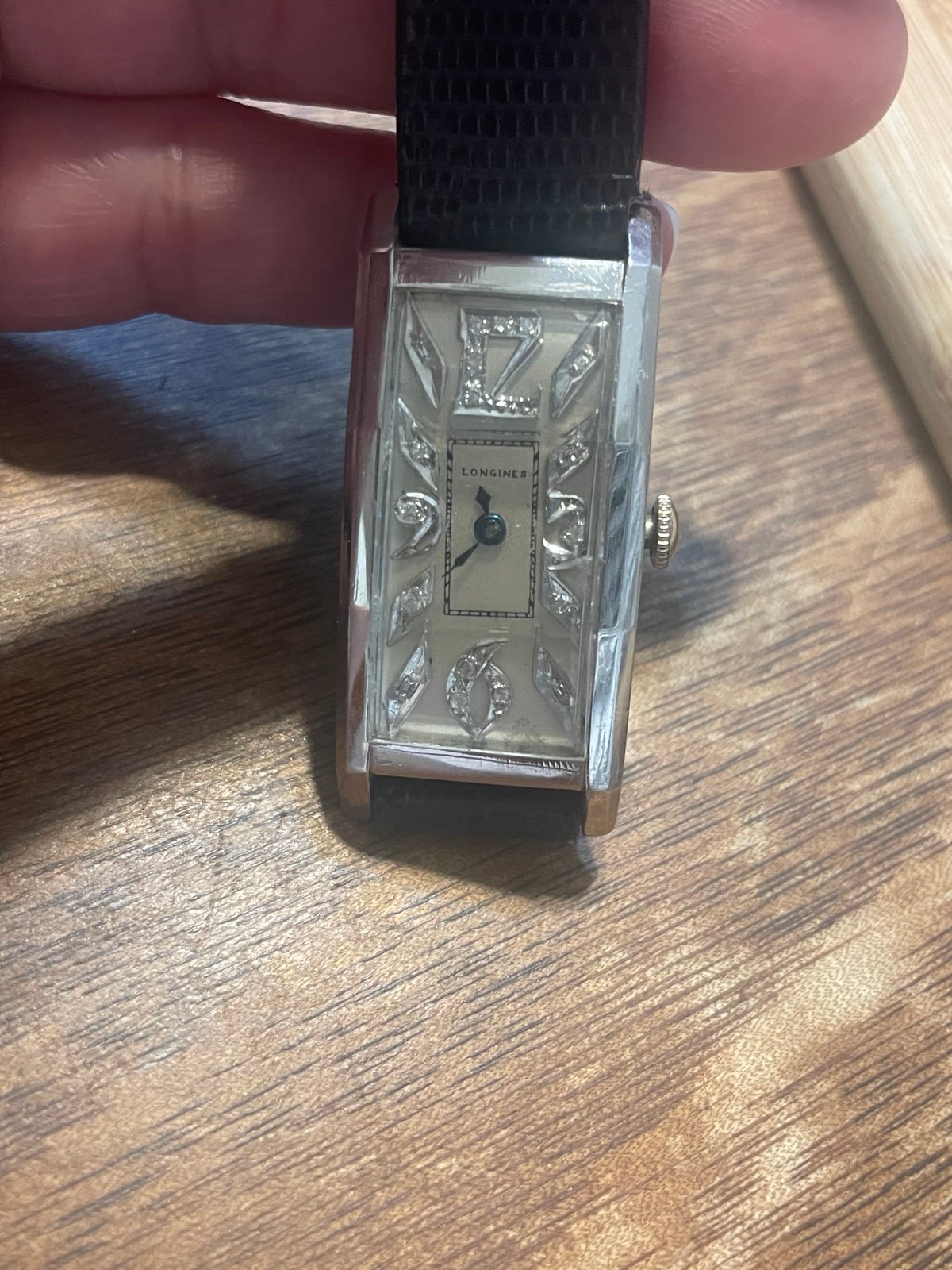 Platinum longines watch