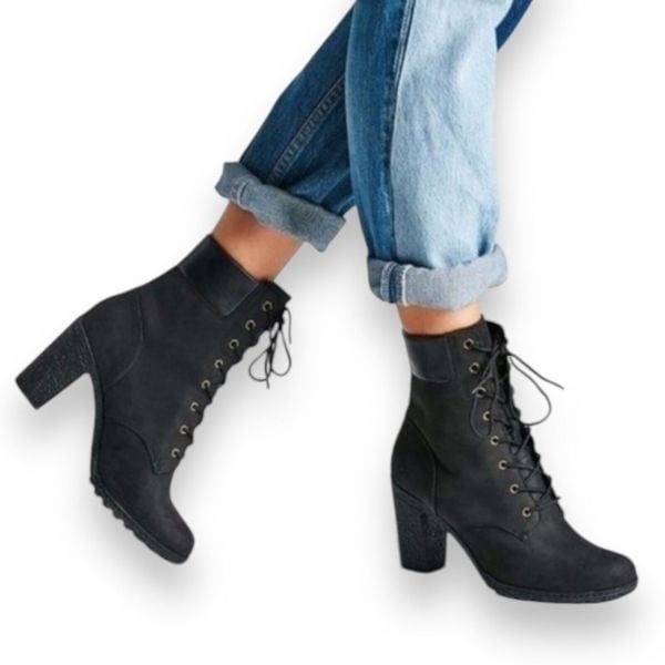 Timberland Boots WMNS 7 Black Tillston 6-inch High Heel A1H1I Witchy Streetwear