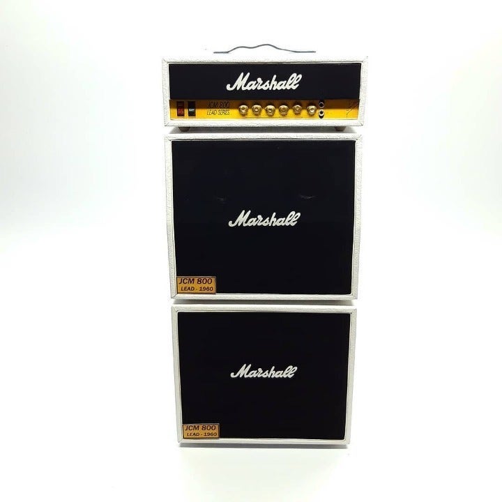 MARSHALL AMPLIFIER 1/6 FIGURE SCALE RHOADS WHITE MINI STACK GUITAR AMP MODEL