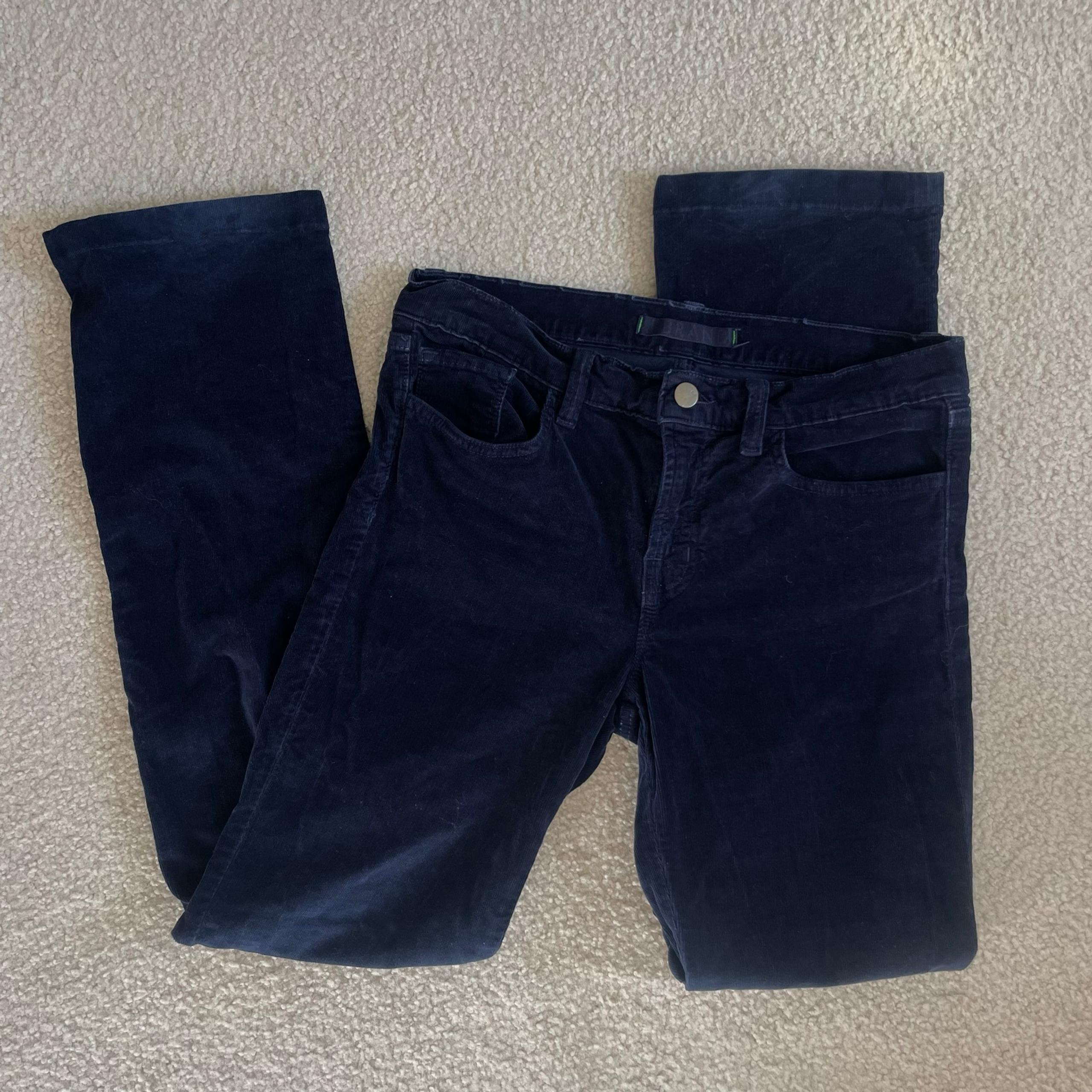 J Brand straight leg navy corduroy jeans