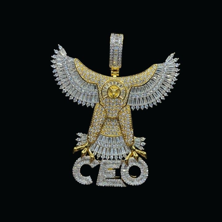 NEW Eagle CEO Bling Baguette Super Luxury Iced Out Pendant