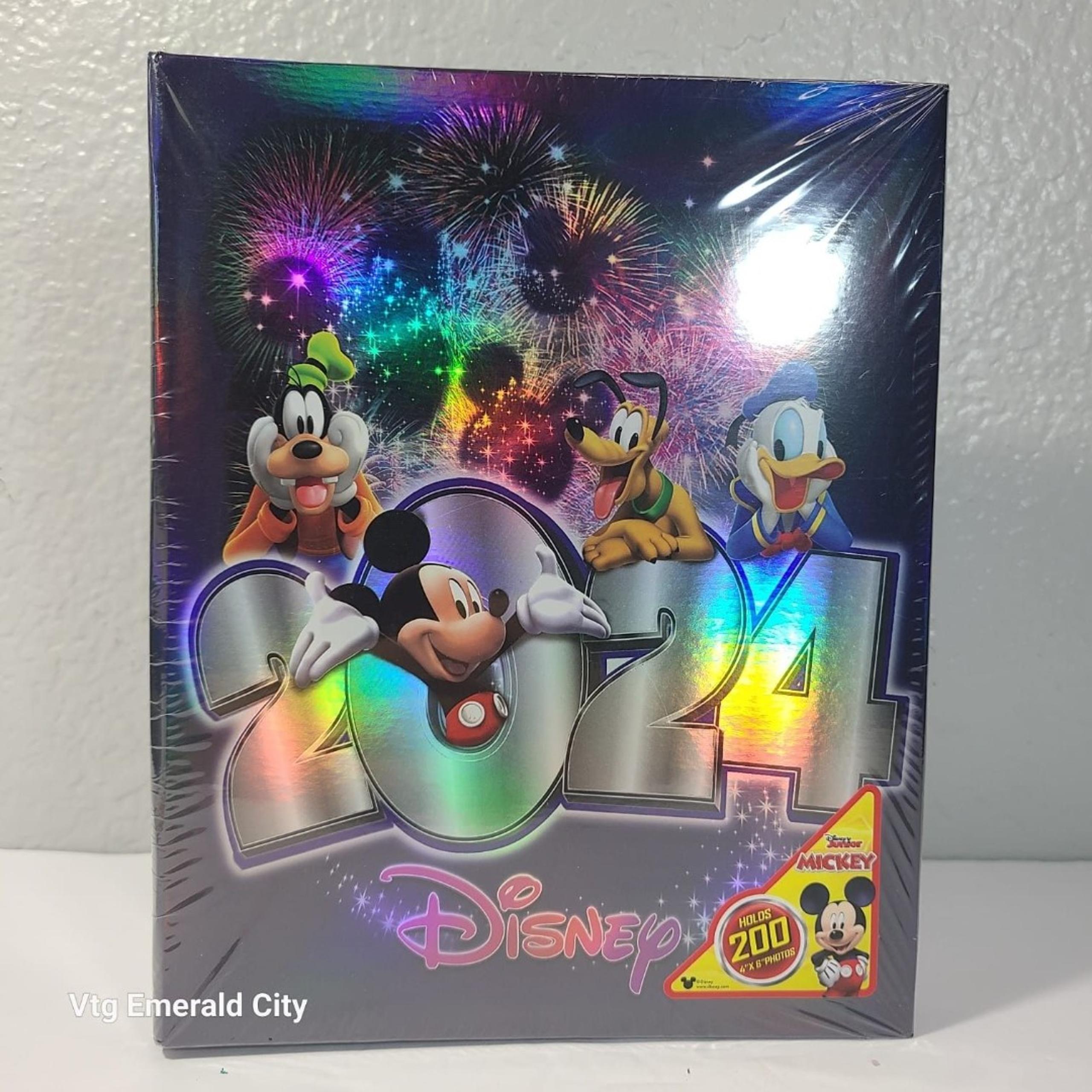 Disney 2024 Firework Photo Album Mickey Mouse 4x6 100 Photograph Plastic Sealed
