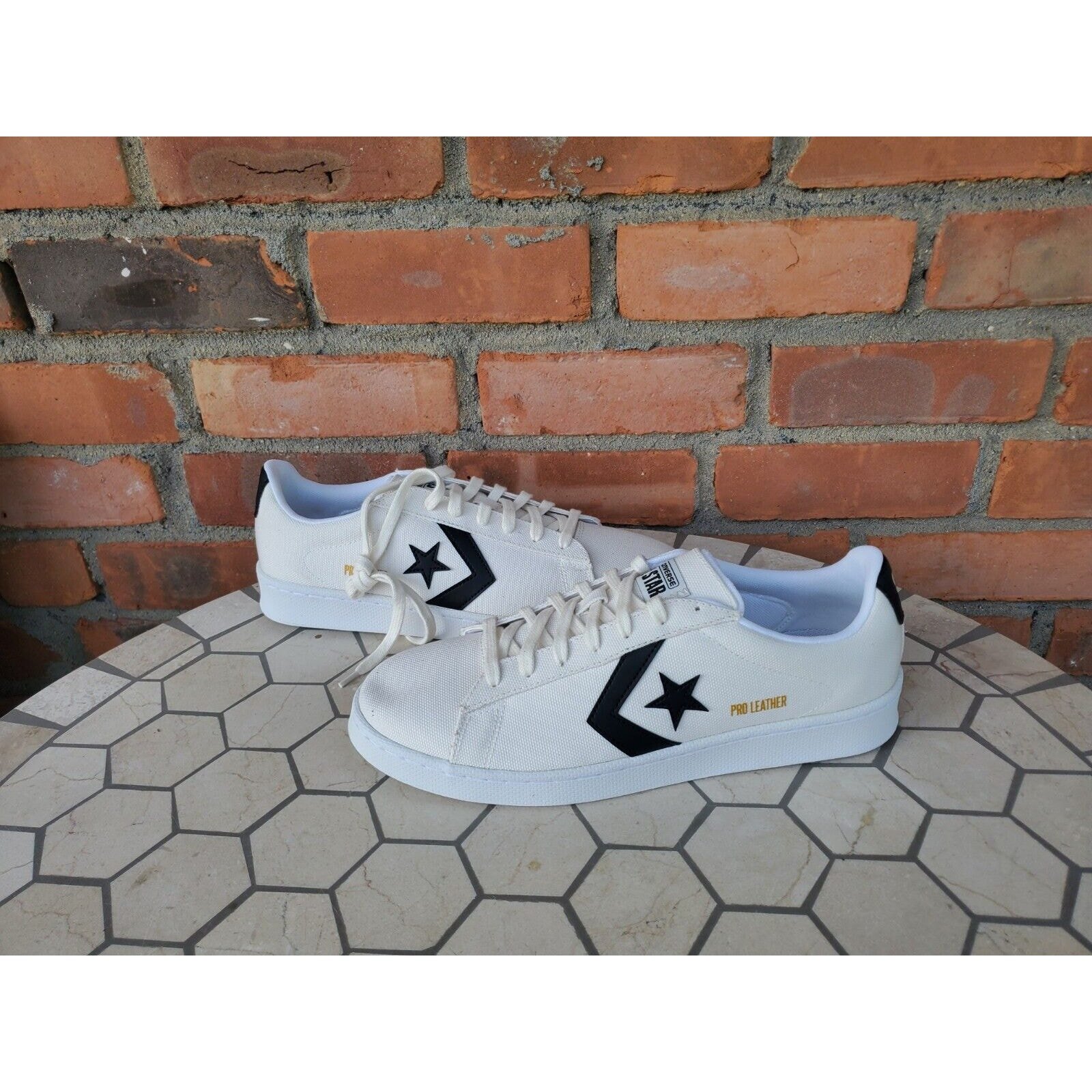 Converse Pro Leather OX Egret White Black White 170752C Men's Size 11 Rare