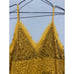 Free People Arizona Nights Embellished Slip Dress Beaded Sz XS Gold Boho Party