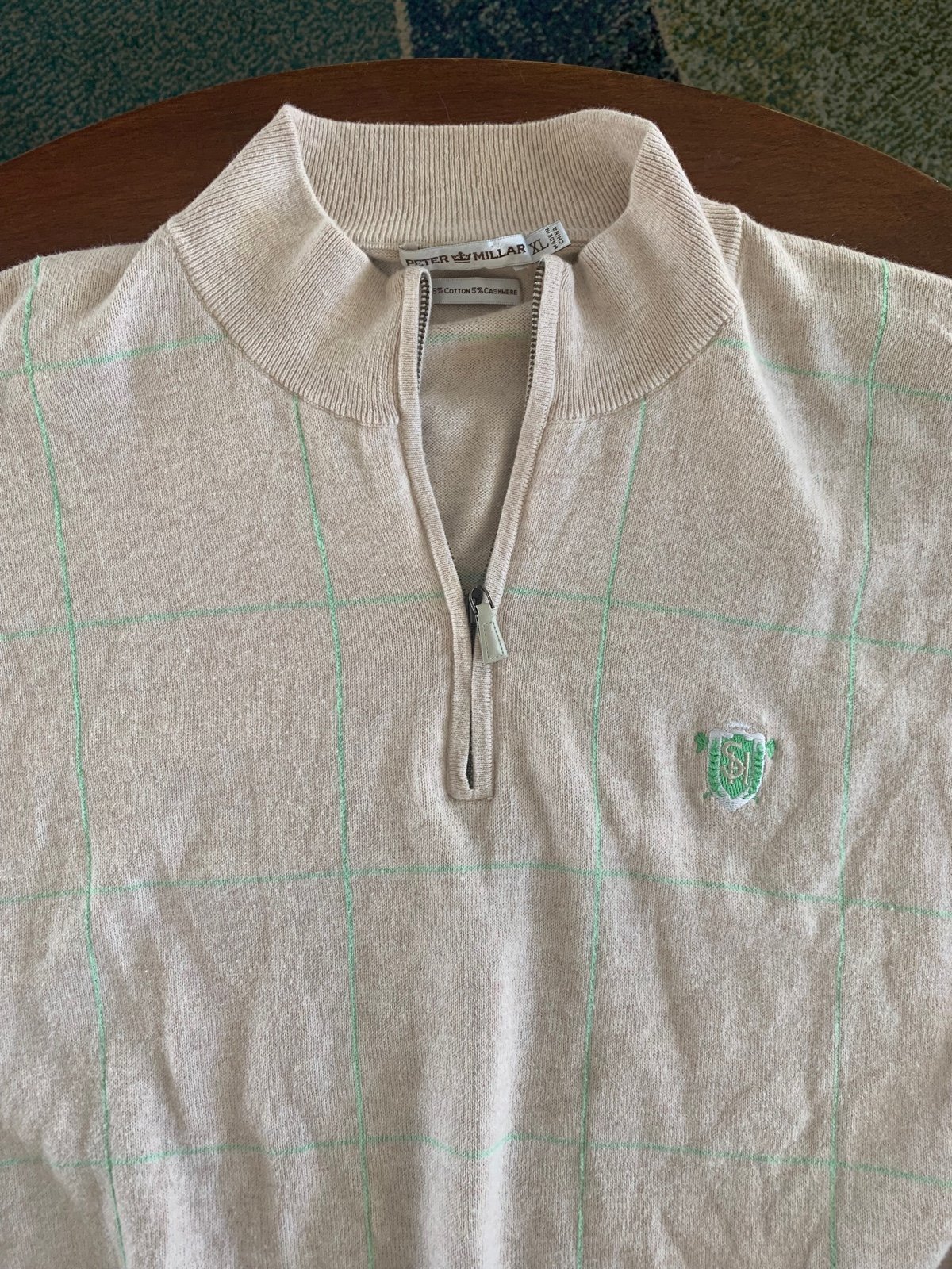 Peter Millar 1/4 zip cashmere sweater - XL