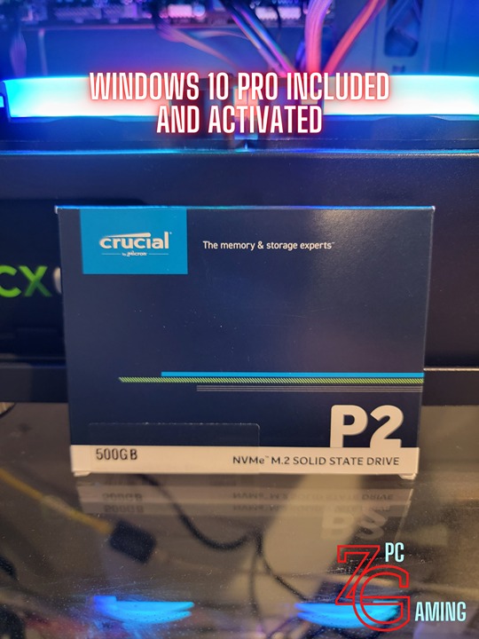 500GB Crucial P3 M.2 SSD With Windows 10 Pro Pre Installed