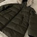Nautica Dark Green Puffer Coat With Faux Fur Trim Hood